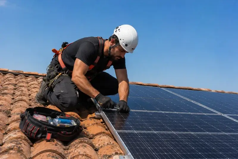 Maintenance et monitoring de panneaux solaires au Vanneau-Irleau
